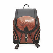 Сумки и аксессуары handmade. Livemaster - original item Backpacks: Backpack leather female brown Yasmina Mod R50-602. Handmade.