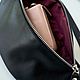 Women's waist bag made of genuine leather ' Lotus '(Black). Waist Bag. DragonBags - Rucksack leather. My Livemaster. Фото №4