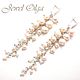Order Pearl earrings silver long clusters. JEWEL OLGA. Livemaster. . Earrings Фото №3