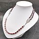 K necklace with cubic zirconia and zircon, natural garnet. Necklace. naturalkavni. My Livemaster. Фото №6