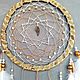 Ловец снов: Золотой с белым. Ловцы снов. Oxy_crafts (oxydreamcatcher). Ярмарка Мастеров.  Фото №5