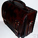 Portfolio wide antique. Brief case. YanKorS leather. Online shopping on My Livemaster.  Фото №2