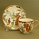Винтаж: Кофейная пара NORITAKE. 1930-е. Япония. Сацума, Кухонная утварь винтажная, Санкт-Петербург,  Фото №1
