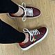 Sneakers made of genuine lizard (iguana) leather, in maroon color!. Training shoes. SHOES&BAGS. My Livemaster. Фото №5