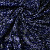 Материалы для творчества handmade. Livemaster - original item Fabric: Chanel wool tweed dark blue with lurex. Handmade.