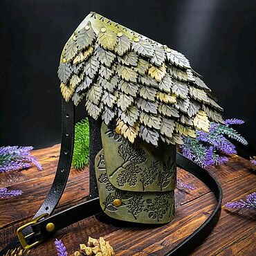 Украшения ручной работы. Ярмарка Мастеров - ручная работа Наплечник кожаный "Хранитель чащи". Handmade.