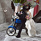 Figuras en el pastel de boda. Motosvadba, Cake Decoration, Vladivostok,  Фото №1