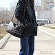 Bag. Genuine leather. Handmade. art. HB 016. Classic Bag. Masterskaya 'FACTURE'. My Livemaster. Фото №5
