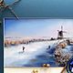 Painting pastel Winter Holland (winter landscape mill), Pictures, Yuzhno-Uralsk,  Фото №1
