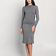 Gray cashmere skirt and sweater knit suit. Suits. BerKnitwear. Online shopping on My Livemaster.  Фото №2
