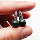 Earrings with malachite emerald mysterious forest. Earrings. Selberiya shop. Online shopping on My Livemaster.  Фото №2
