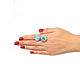 Order Quartz ring, ring with large stones, blue-green ring. Irina Moro. Livemaster. . Rings Фото №3