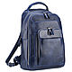 Leather backpack 'Marvin' (blue wax), Backpacks, St. Petersburg,  Фото №1