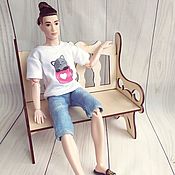 Материалы для творчества handmade. Livemaster - original item Doll`s garden sofa. Blank from plywood 4 mm. Handmade.
