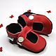 Red Baby Shoes,Leather Baby Shoes, Baby sandals,Ebooba, Footwear for childrens, Kharkiv,  Фото №1