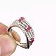 Order Stylish ring with cherry Rubies and white Topaz, silver. marusy-1 (Marusy-1). Livemaster. . Rings Фото №3
