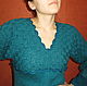 Warm knit dress-Turquoise.46 size. Dresses. UNICOmio. Online shopping on My Livemaster.  Фото №2