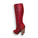 Boots Python skin. Beautiful boots from Python to order. Womens boots handmade. Boots of Python on the heel. Fashionable boots from Python. Soft boots made of Python. Economie boots with zipper.
