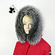 Luxury furry. Trim on the hood made of silver fox fur No. №2. Collars. Mishan (mishan). Online shopping on My Livemaster.  Фото №2