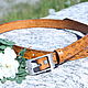Women's leather belt ' Romantic», Straps, St. Petersburg,  Фото №1