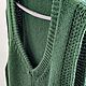 Жилет из шерсти ширина 60 см женский вязаный изумрудный. Жилеты. AccessoriesWool мягко и комфортно. Ярмарка Мастеров.  Фото №5