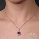 Колье premium с корундом серебро 925 пробы в инкрустации фианитов. Колье. MARIA GUSEVA Fashion Jewelry. Ярмарка Мастеров.  Фото №4