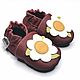 Maroon Baby Shoes with Flower, Leather Baby Shoes, Girls Shoes. Moccasins. ebooba. Online shopping on My Livemaster.  Фото №2