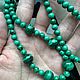 Заказать Бусы из малахита. gemstone. Ярмарка Мастеров. . Бусы Фото №3