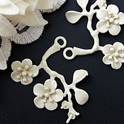 Материалы для творчества handmade. Livemaster - original item Pendant art.8-27 for jewelry, white. Handmade.