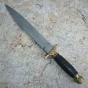 Нож "Охотник-2" дамаск граб насечка