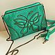 Handbag clutch on a chain, cross-body, women's bag emerald, 64. Crossbody bag. a-vesta. My Livemaster. Фото №4