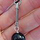 Keychain with natural jet is large! ball 15 mm, Key chain, Sergiev Posad,  Фото №1