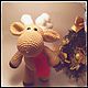 Олень вязаный с красным шарфом. Мягкие игрушки. ToysbyAnna. Ярмарка Мастеров.  Фото №5