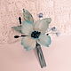 Jewelry for hairstyles: Hair clip and turquoise boutonniere. Hair Decoration. silk fairy tale. My Livemaster. Фото №4