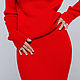 Order Red suit with long skirt. SHAPAR - knitting clothes. Livemaster. . Suits Фото №3