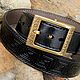 Premium embossed men's belt, Straps, Kineshma,  Фото №1