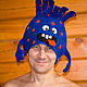 Felted hat for a bath (sauna) cool (microbe). Textiles for a bath. crazy-felt. Online shopping on My Livemaster.  Фото №2
