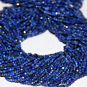 Материалы для творчества handmade. Livemaster - original item Copy of Lapis lazuli 4 mm, cut beads, faceted stones. Handmade.