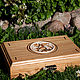 The box is made of oak inscribed with the monogram 'A', Box, Vsevolozhsk,  Фото №1