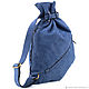 Order Leather backpack Selena (blue nubuck). Russian leather Guild (sachet-spb). Livemaster. . Backpacks Фото №3