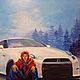  Мальчик и машина Nissan GTR. Картины. DomKoft. Ярмарка Мастеров.  Фото №6