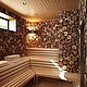 Стена из спилов дерева для бани, сауны, декоративная стена. Банные принадлежности. Юля (zeleni-bor). Ярмарка Мастеров.  Фото №4