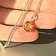 Заказать Натуральный негретый желтый сапфир 1.8 ct. В серебряном кулоне 925. Леони. Ярмарка Мастеров. . Кулон Фото №3