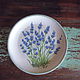 'Blue lavender' decorative Plate in the style of Provence, country. Plates. botanica-m. My Livemaster. Фото №5
