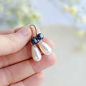 Украшения handmade. Livemaster - original item Earrings with pearls. Handmade.