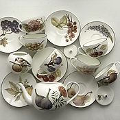 Посуда handmade. Livemaster - original item Painted porcelain tea Set of flora and Fauna. Handmade.