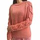 Order Women's jumper Dry rose, wool, mohair, braids, large knitting. SIBERIA COOL (knitting & painting) (Siberia-Cool). Livemaster. . Jumpers Фото №3