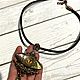 Примеры оформления кабошона с живописью в технике wire wrap. Кулон. bijoux_de_Mari. Ярмарка Мастеров.  Фото №8