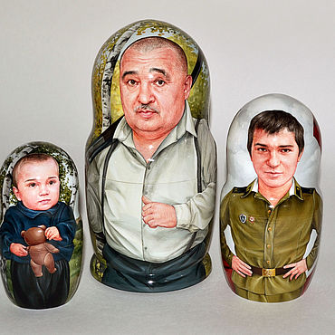 Матрешки ручной работы. Ярмарка Мастеров - ручная работа Портретная матрешка для близкого друга семьи. Handmade.