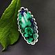 Azuromalachite 'Bouquet' ring, silver. Rings. EdGems jewerly. My Livemaster. Фото №4